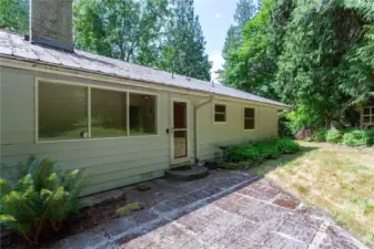 Back of house with patio space