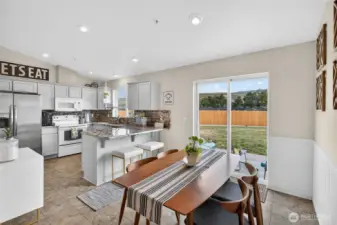 Kitchen with eating area