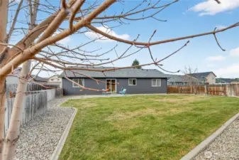 Large backyard, fully fenced