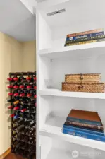 Secret Bookcase with storage/wine cellar