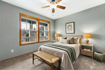 Bedroom #3 has view to deck out front