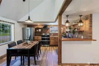 Beautiful updated kitchen and dining area