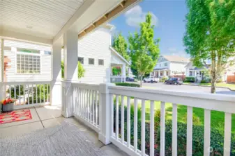 Big welcoming front porch. Freshly painted exterior trim