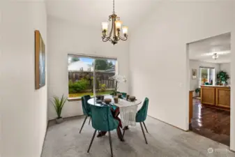 Dining room off of the Kitchen