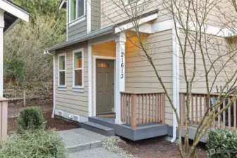 Front porch welcomes you home!  New roof in 2021.