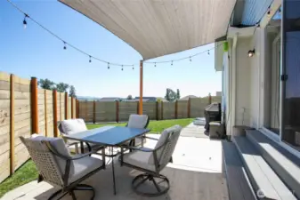 Awning cover included with home - just a little shade when needed