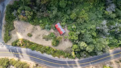 3.84 acres w power and shop!