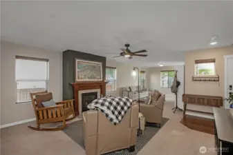 open Living Room and additional sitting area