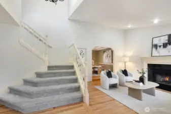 Generous light and bright living spaces with vaulted ceiling