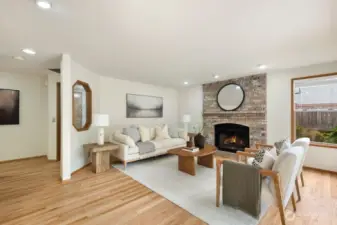 Beautifully refinished hardwood floor with hardwood vent covers