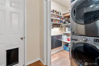Walk-In Pantry w/Built-In Folding Table just off the Kitchen
