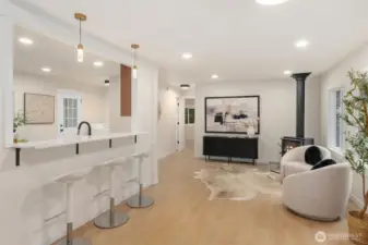 Set the coffee here, stay for the company.