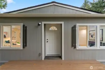 Enjoy greenbelt views from your back deck. Just the breeze, the birds, and you.