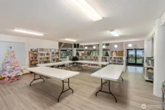 A bright spot for paperbacks, puzzles, and getting creative with neighbors.