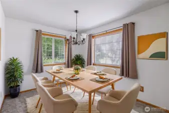 Virtually Staged Dining Room