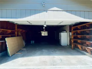 Huge garage! You can almost fit three cars in there!