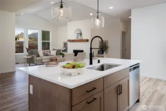 Kitchen - Pics are of a different 1785 plan. Features and colors may differ.