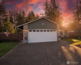 Photo is edited and virtually staged.