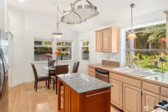 From your kitchen sink, you also have a garden window ready for your decorative touches or herbs.