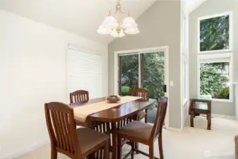 Dining Room open to the Living Room has access the back patio via a sliding door