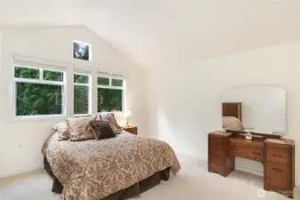 Second Bedroom Suite with vaulted celings.