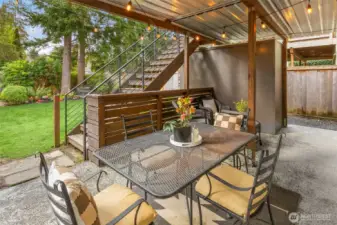 Patio area off the lower level