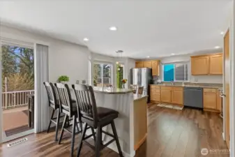 Bright and functional kitchen designed for easy entertaining