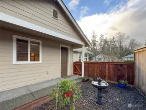 Front Door Behind Gate-Patio w/Solar Shade