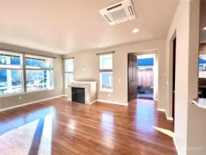 Bright Sunny Living Room - Side Entrance into small foyer