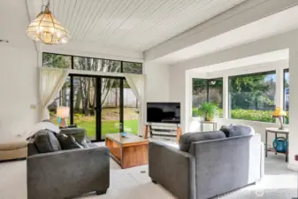 Unit B - Family Room with access to the yard.