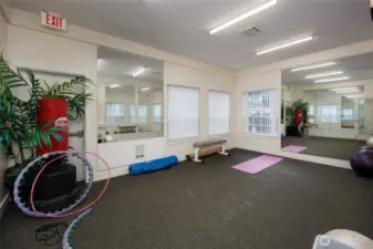 Clubhouse fitness area.