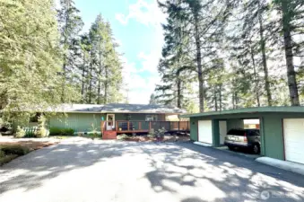 View from Vine Maple, lot of parking.