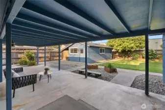 Spacious covered patio for outdoor entertaining year round.