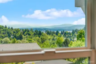 Water and mountain views