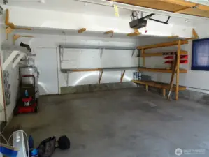 Garage With Shelving.