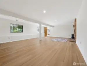 Lower Level Flex Space w/ Powder Room and Woodstove - could be a Studio Apartment, a Rec Room, an Office, etc