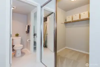 Primary walk in closet