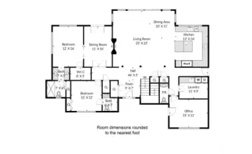 Floor plan main floor.