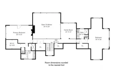 Floor plan second floor.