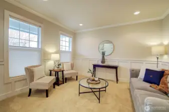 Spacious living room off of front entry.