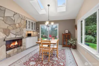 Cozy eating area off the kitchen.