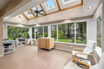 Sunroom/art studio.