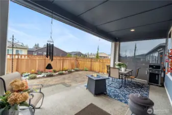 Over $12,000 in electric screens with dedicated power encompass this beautiful outdoor space. Grill is yours with an acceptable offer!