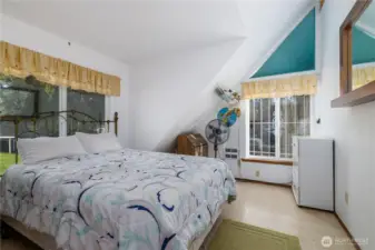 Bedroom 1 in the garage