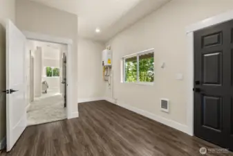 Mud room from downstairs entrance.