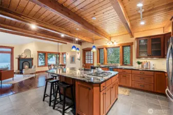 Gourmet kitchen with large island!