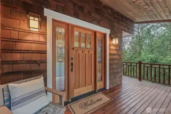 Covered, wrap around porch