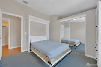 Second bedroom features a Murphy bed—great for guests or a home office!