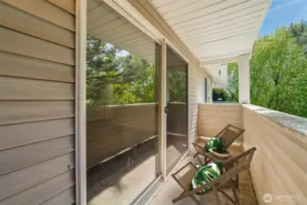 Private covered deck