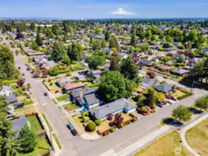 UPS just a few blocks east and Mt. Rainier watches in the distance